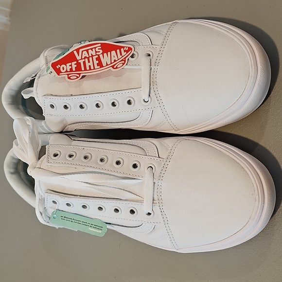 Vans Mens Size 12 Classic White Sneakers - Picture 4 of 7